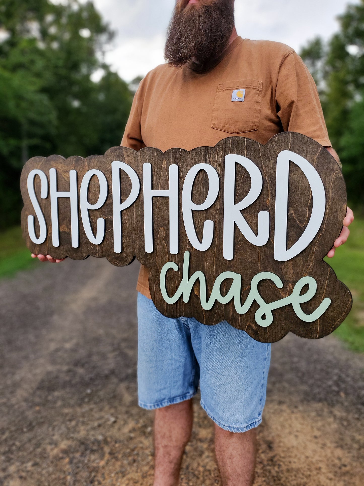 Wood Personalized Custom Layered Name Sign