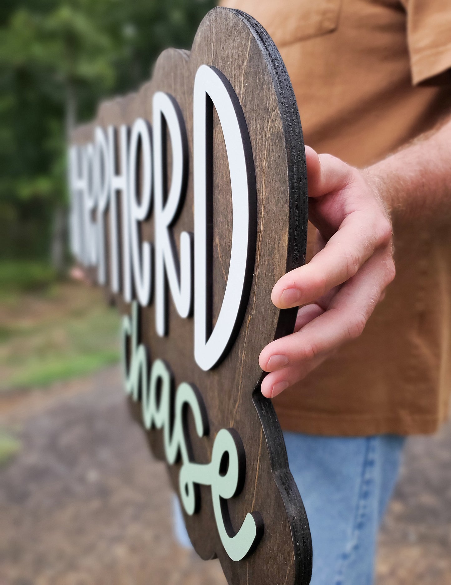 Wood Personalized Custom Layered Name Sign
