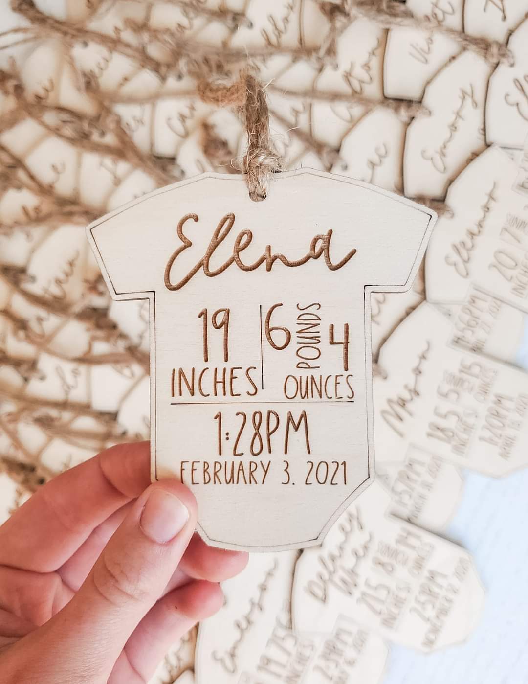 Classic Newborn Ornaments (Pictured Fonts + Multi Name)