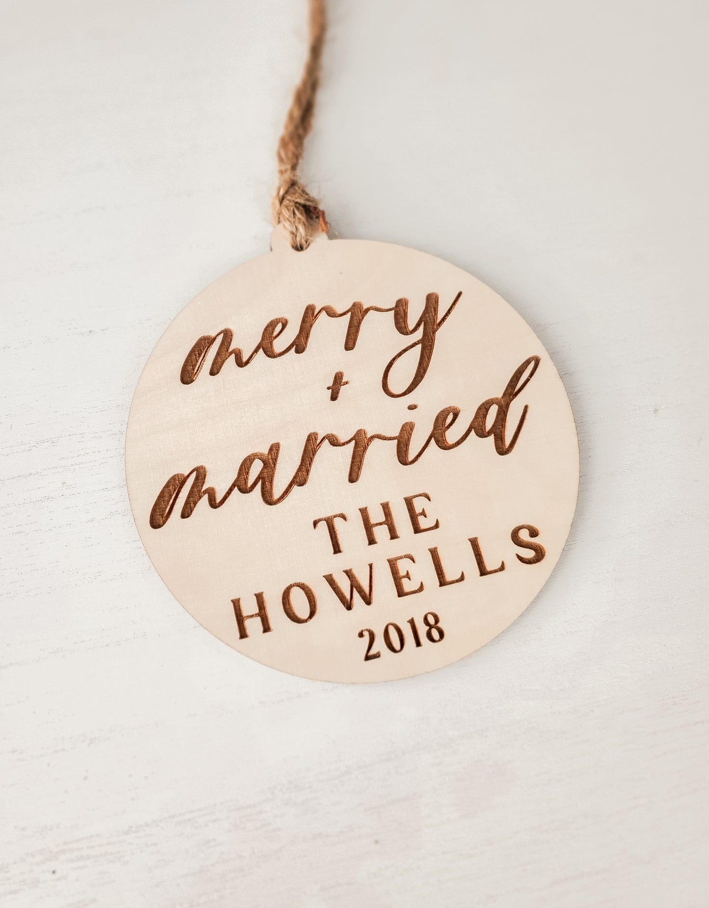 Merry + Married Newlywed Ornament