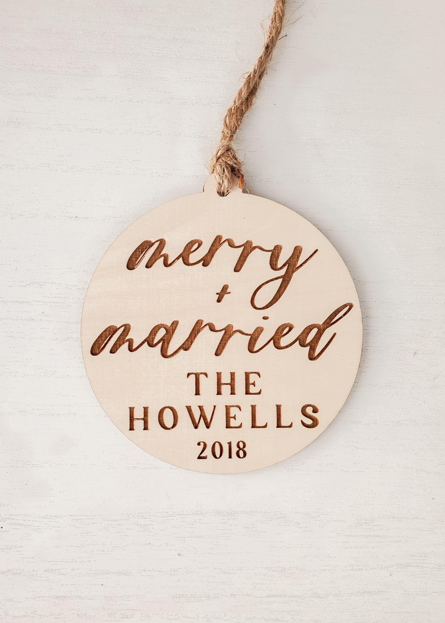 Merry + Married Newlywed Ornament