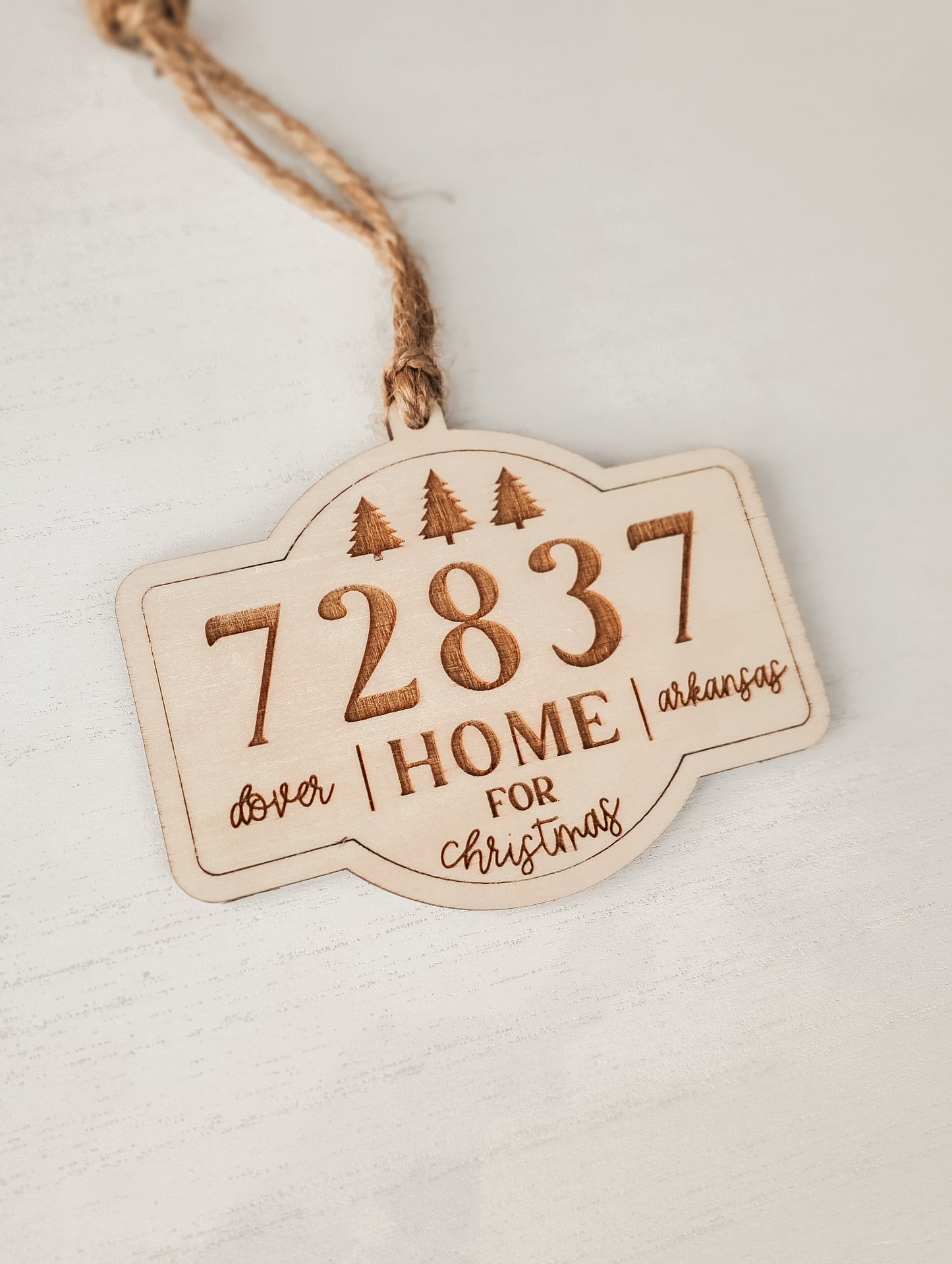 Zip Code Home For Christmas Ornament