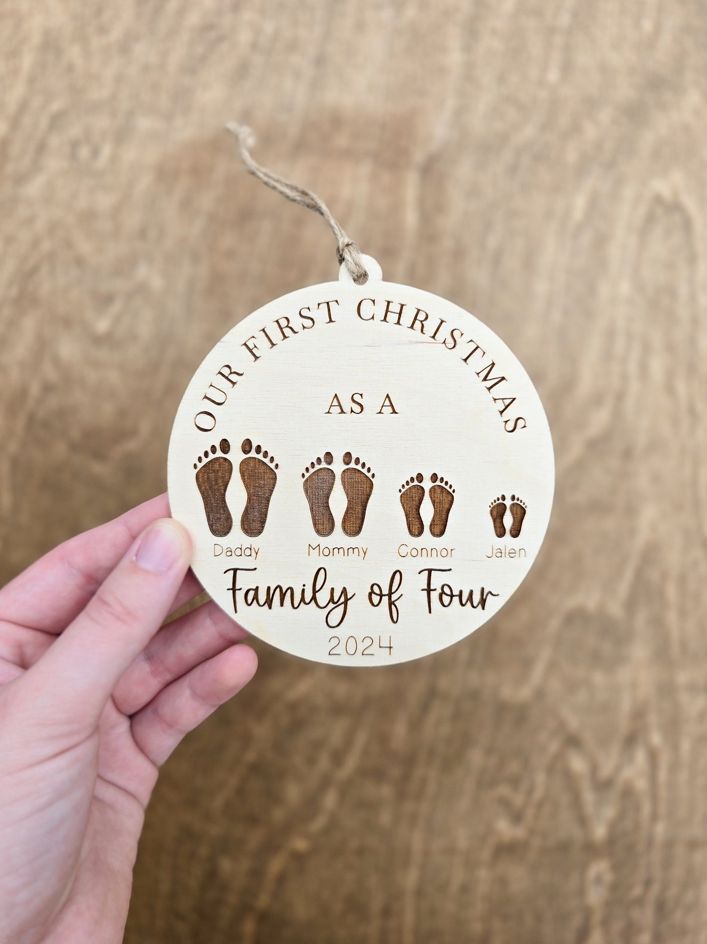 Our First Christmas as a Family of ... Ornament