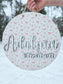 Coquette Bow and Floral Printed Name Sign