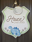 Dinosaur Crest Hospital Door Hanger