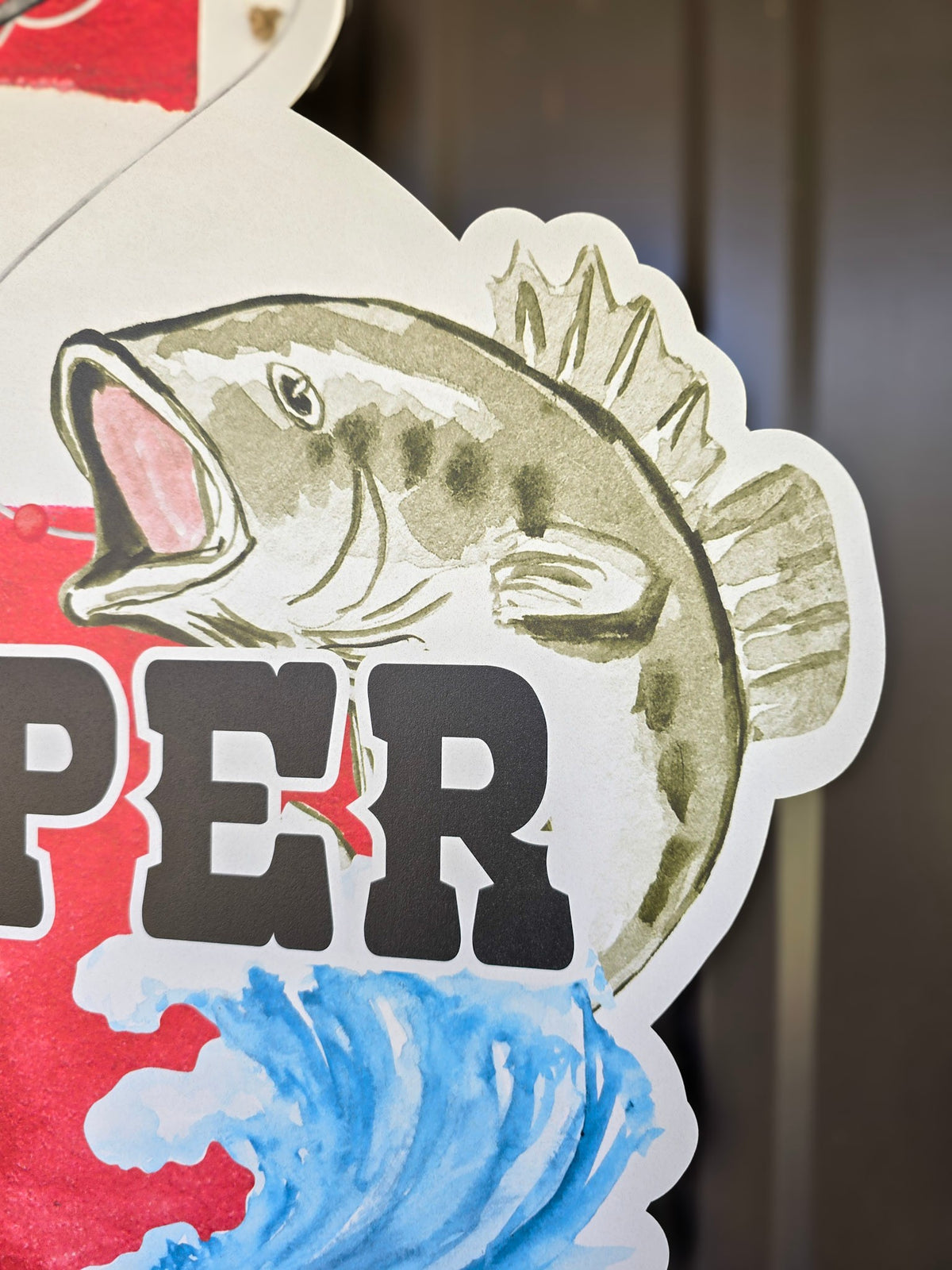 Bass and Bobber Hospital Door Hanger