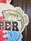 Bass and Bobber Hospital Door Hanger