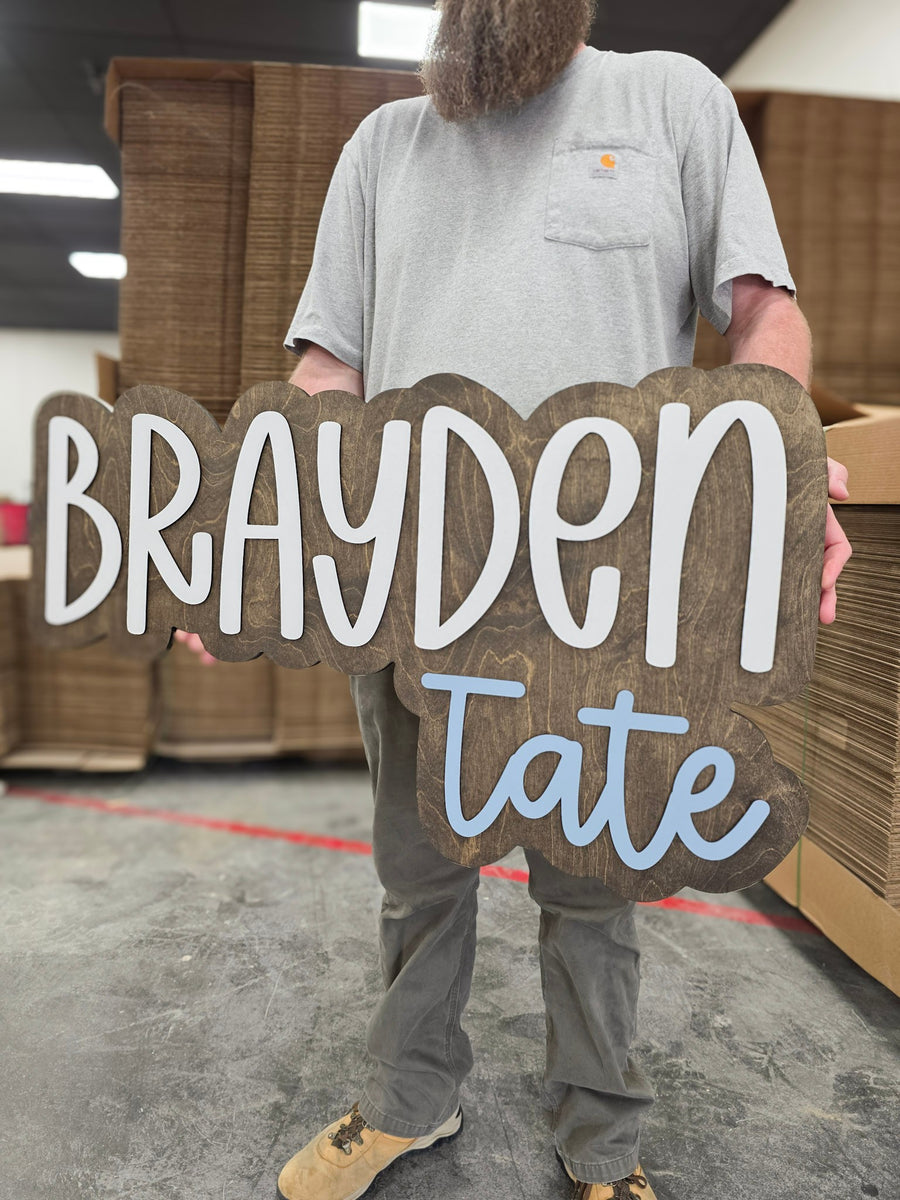 The Brayden Layered Name Sign