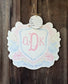 Pastel Hydrangea Crest Hospital Door Hanger