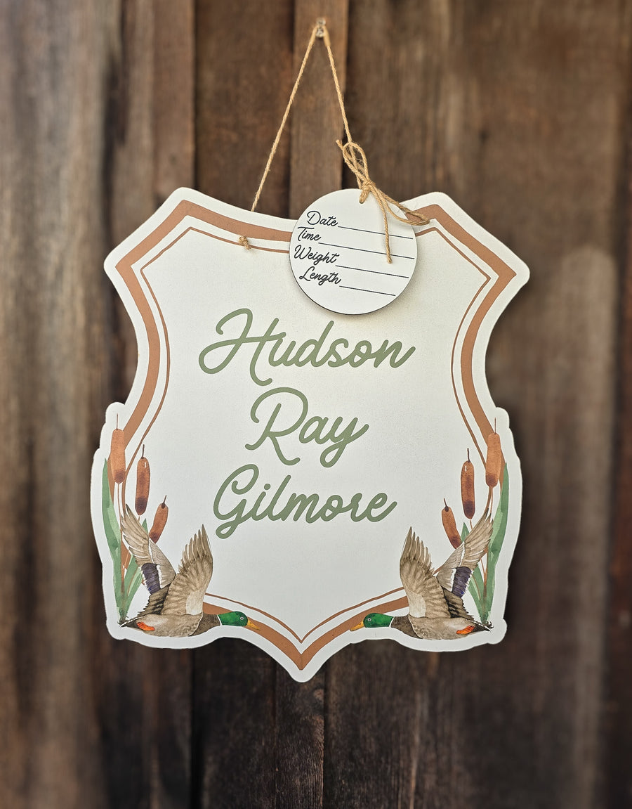 Brown Mallard Duck Hospital Door Hanger