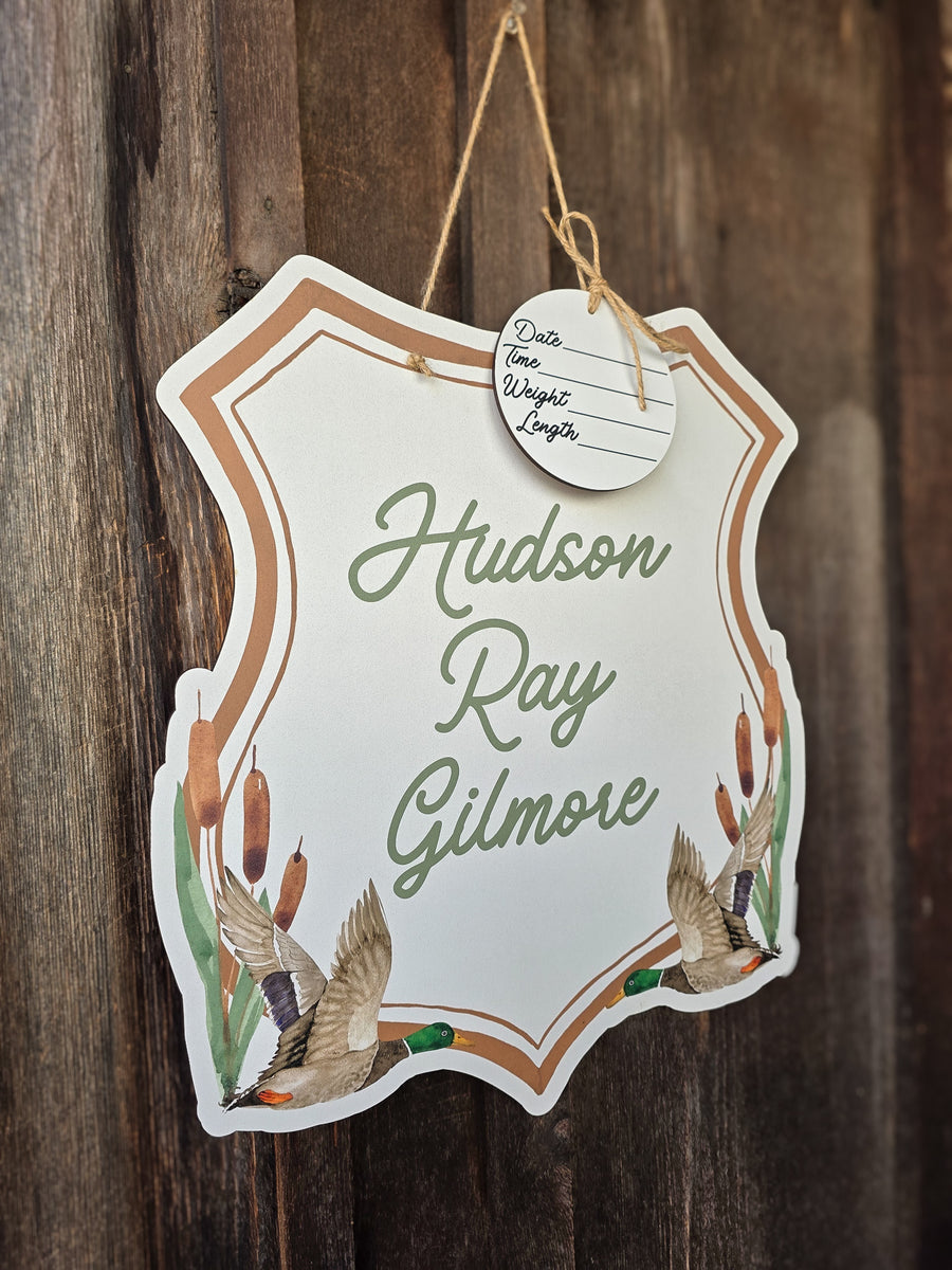 Brown Mallard Duck Hospital Door Hanger