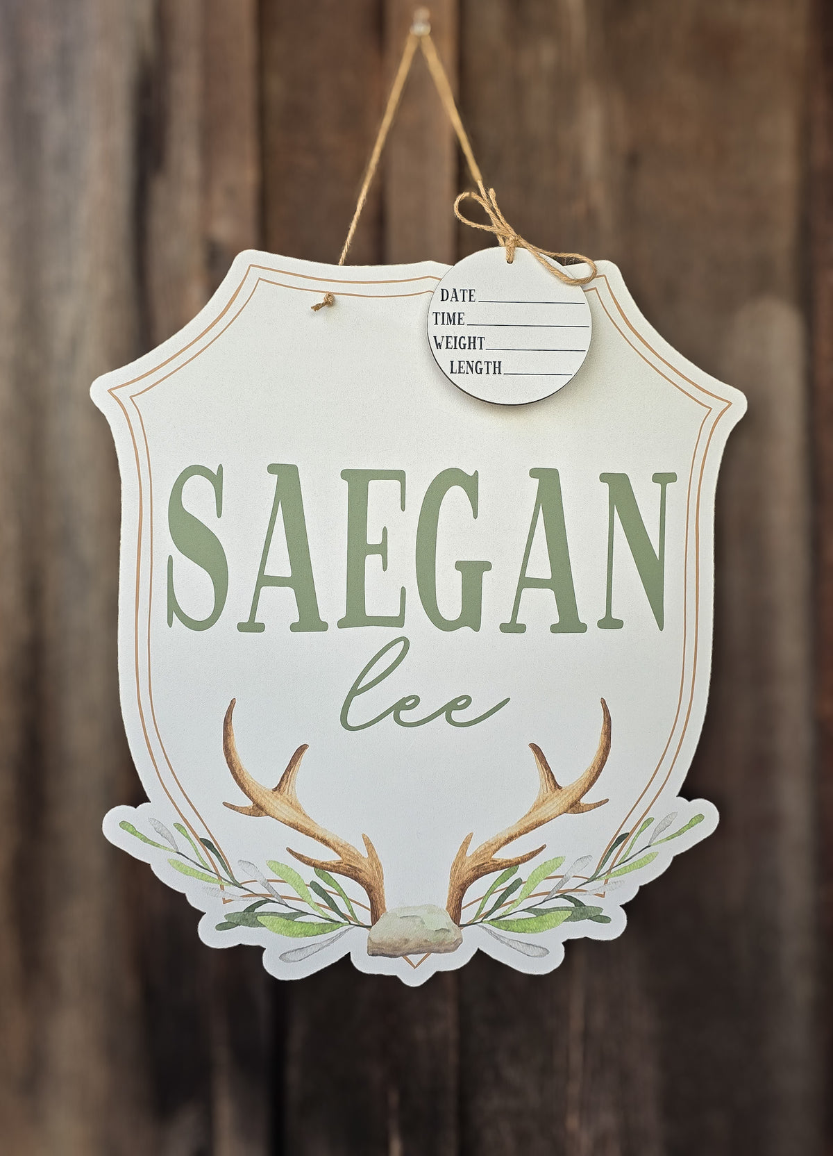 Antler Crest Hospital Door Hanger