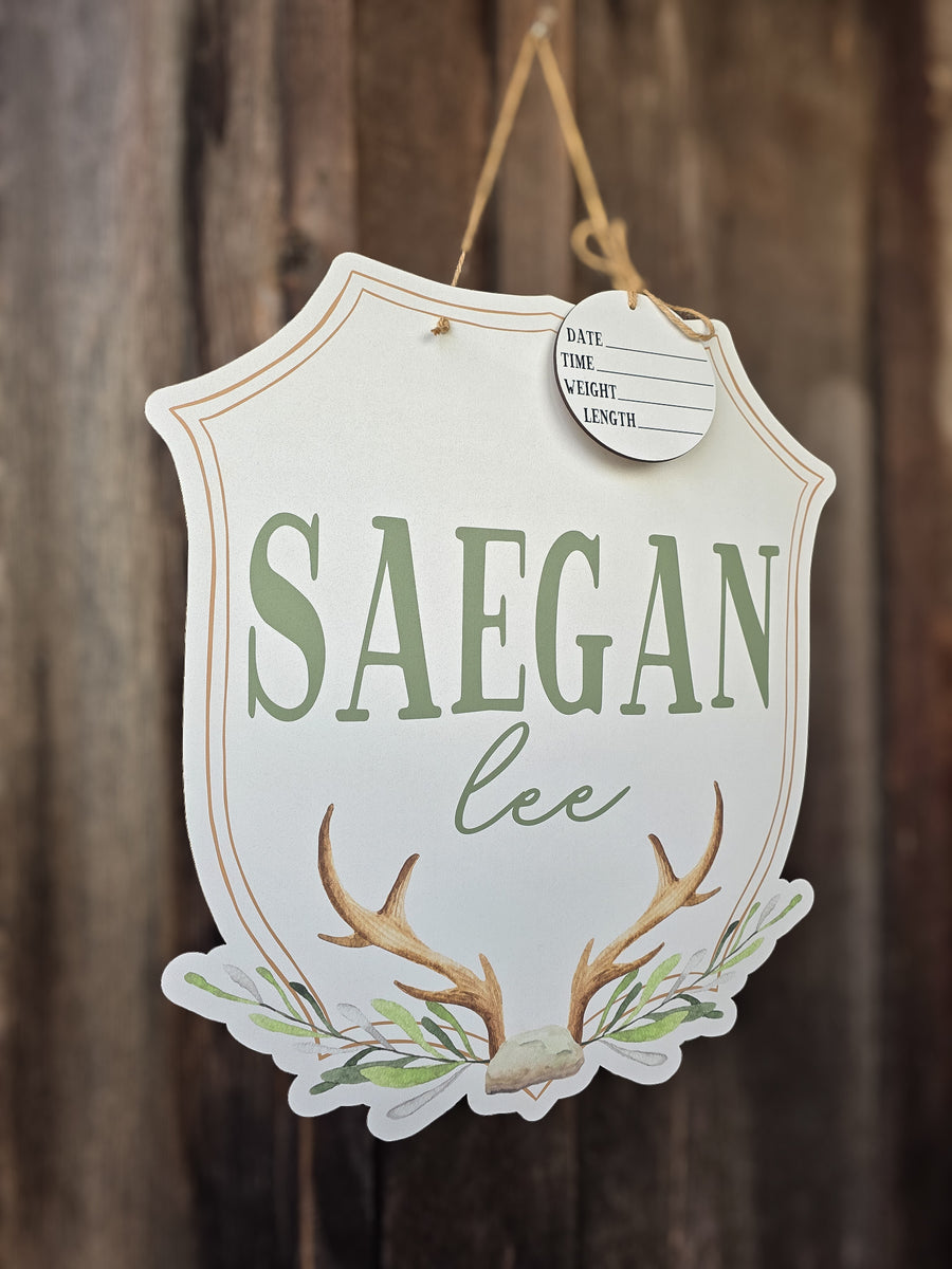 Antler Crest Hospital Door Hanger