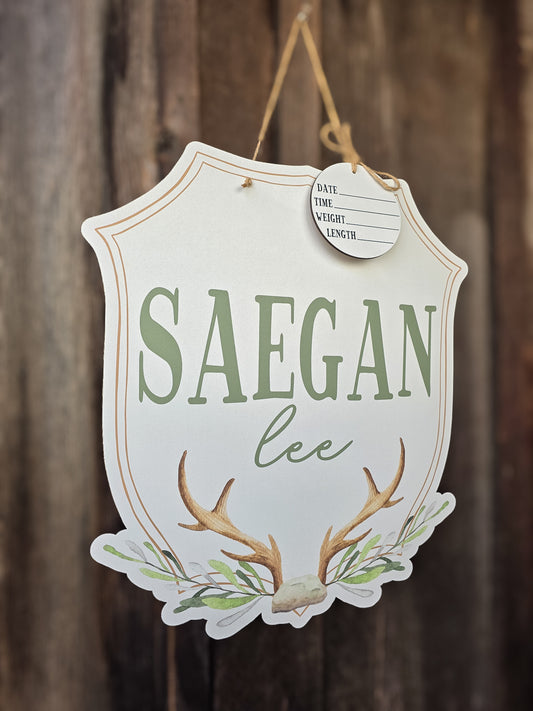 Antler Crest Hospital Door Hanger
