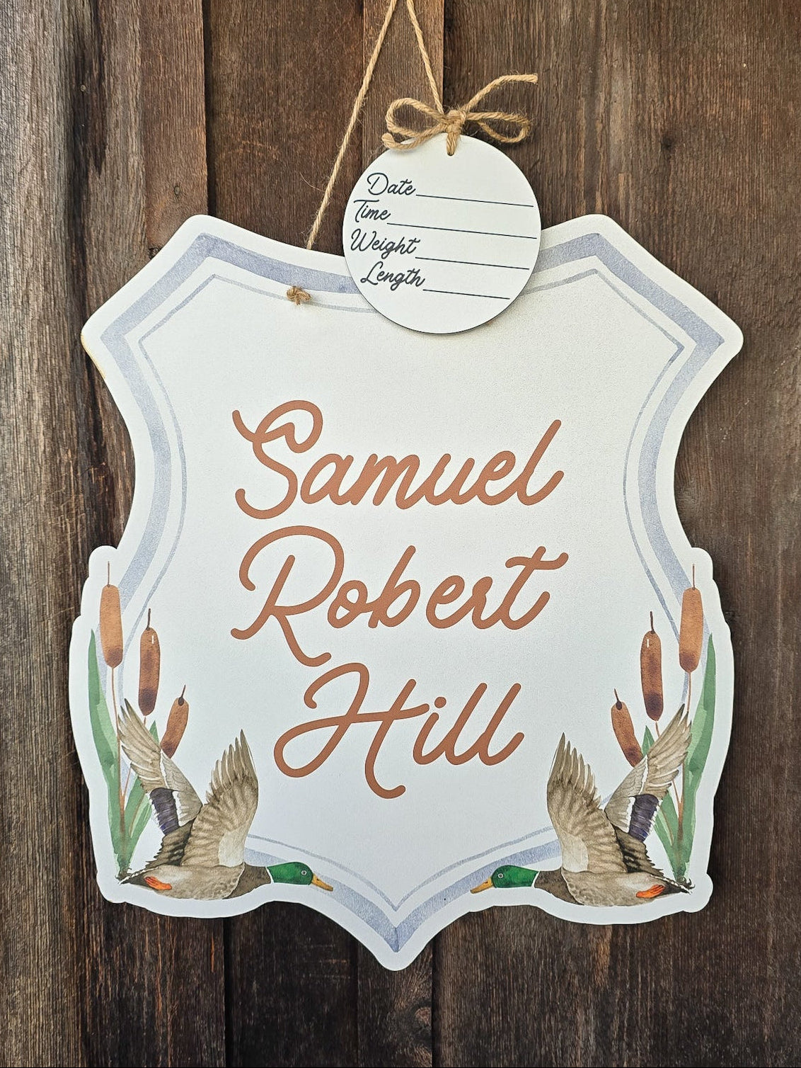 Blue Mallard Duck Hospital Door Hanger