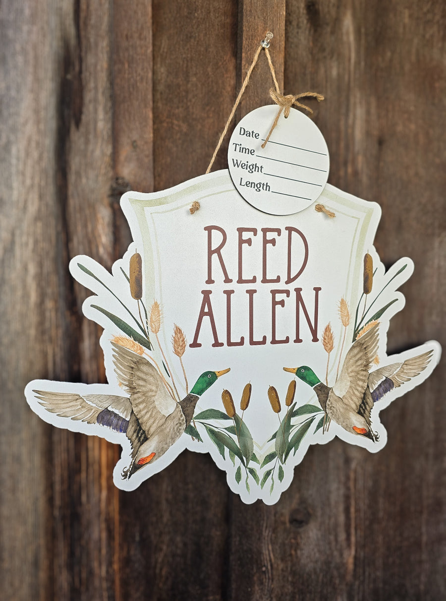 Duck Gingham Hospital Door Hanger