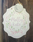 Lavender Floral Coat of Arms Hospital Door Hanger