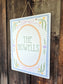 Personalized Pastel Whimsy Door Hanger | Custom Family Name Front Door Sign
