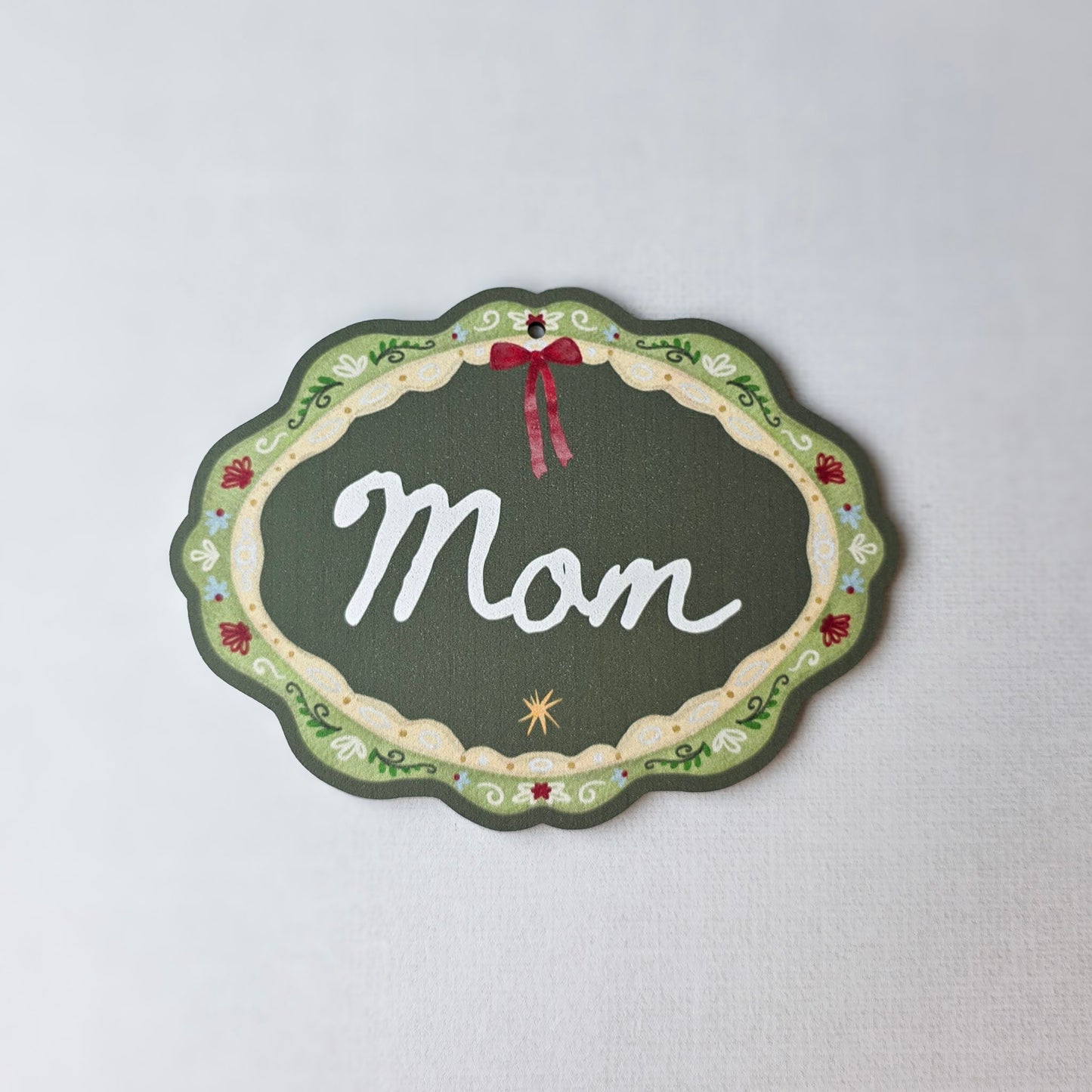 Personalized Christmas Stocking Tag, Custom Gift Tag, Stocking Name Tag, Whimsy Christmas Tag, Folk Christmas Decor, Custom Stocking Tag