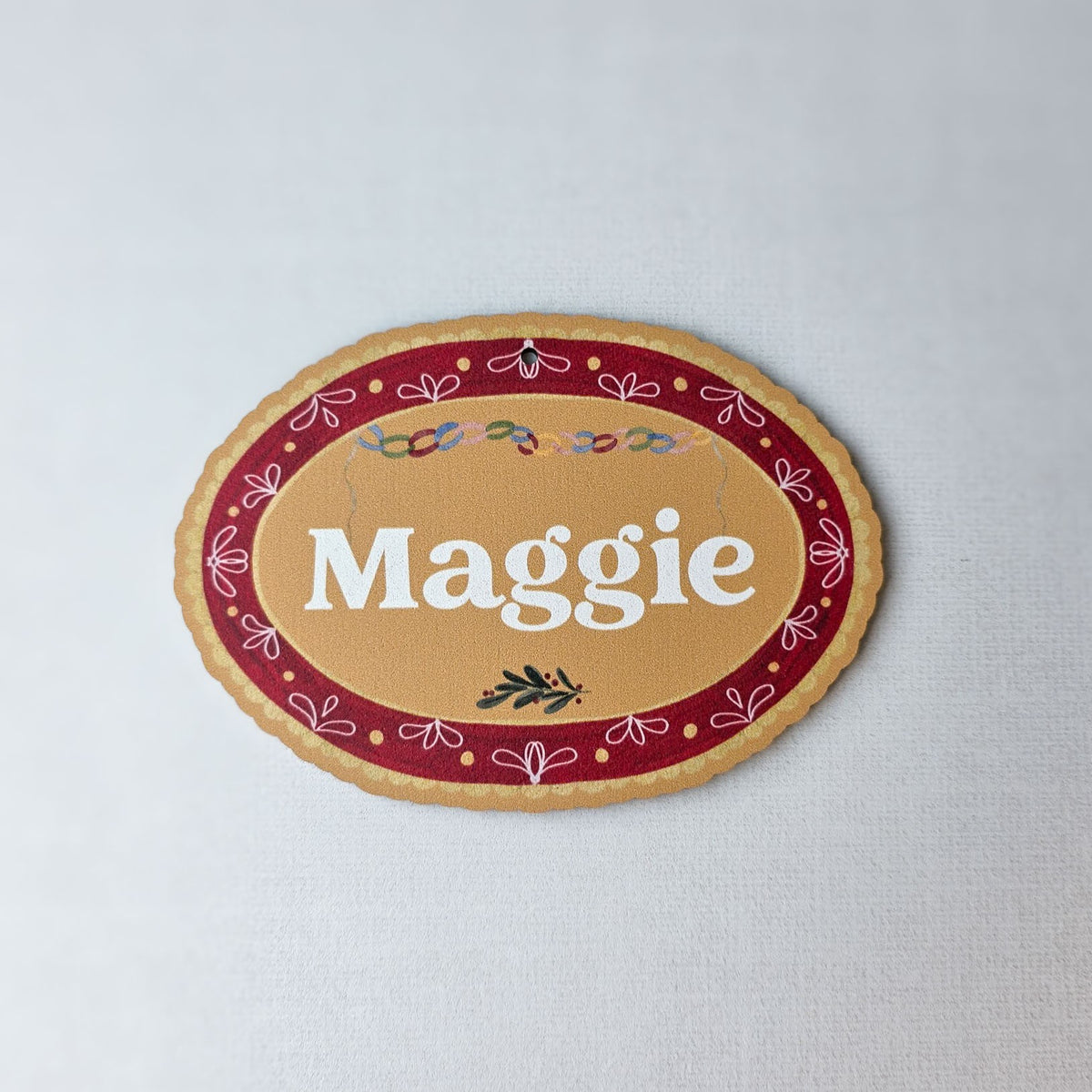 Personalized Christmas Stocking Tag, Custom Gift Tag, Stocking Name Tag, Whimsy Christmas Tag, Folk Christmas Decor, Custom Stocking Tag