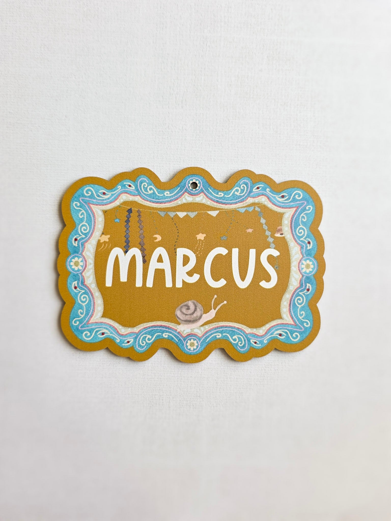 Personalized Halloween Boo Basket Tag, Custom Trick or Treat Basket Name Tag, Whimsical Kids Halloween Gift, UV Printed MDF