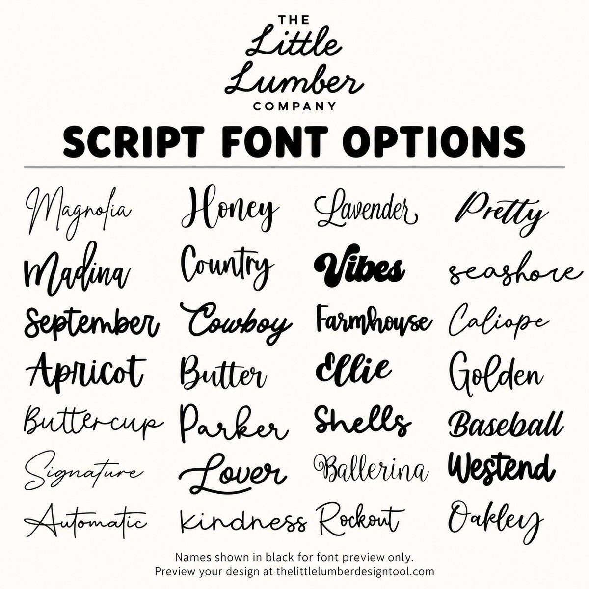 Script font options