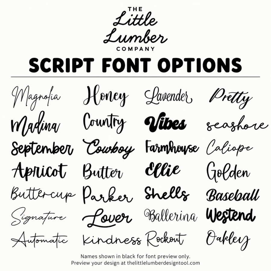 Script font options