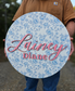 Blue Toile Name Sign