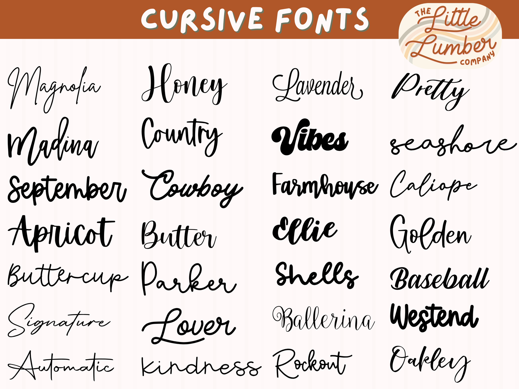 Name Cutouts (Lettering Only, No Backer)