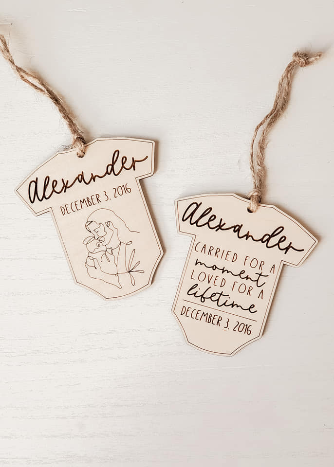 Infant Loss Ornaments (pictured fonts only)