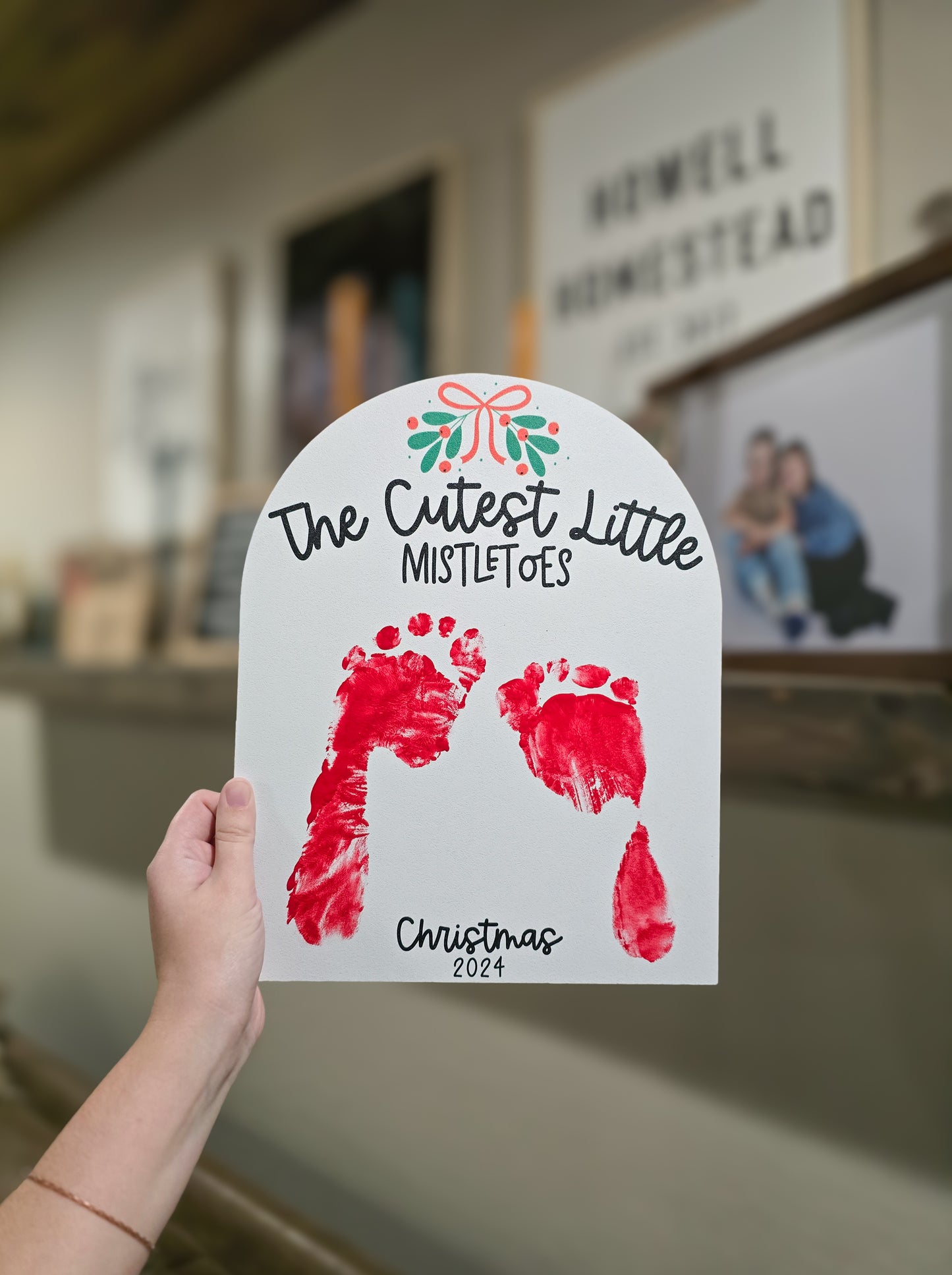 The Cutest Mistletoes DIY Footprint Keepsake