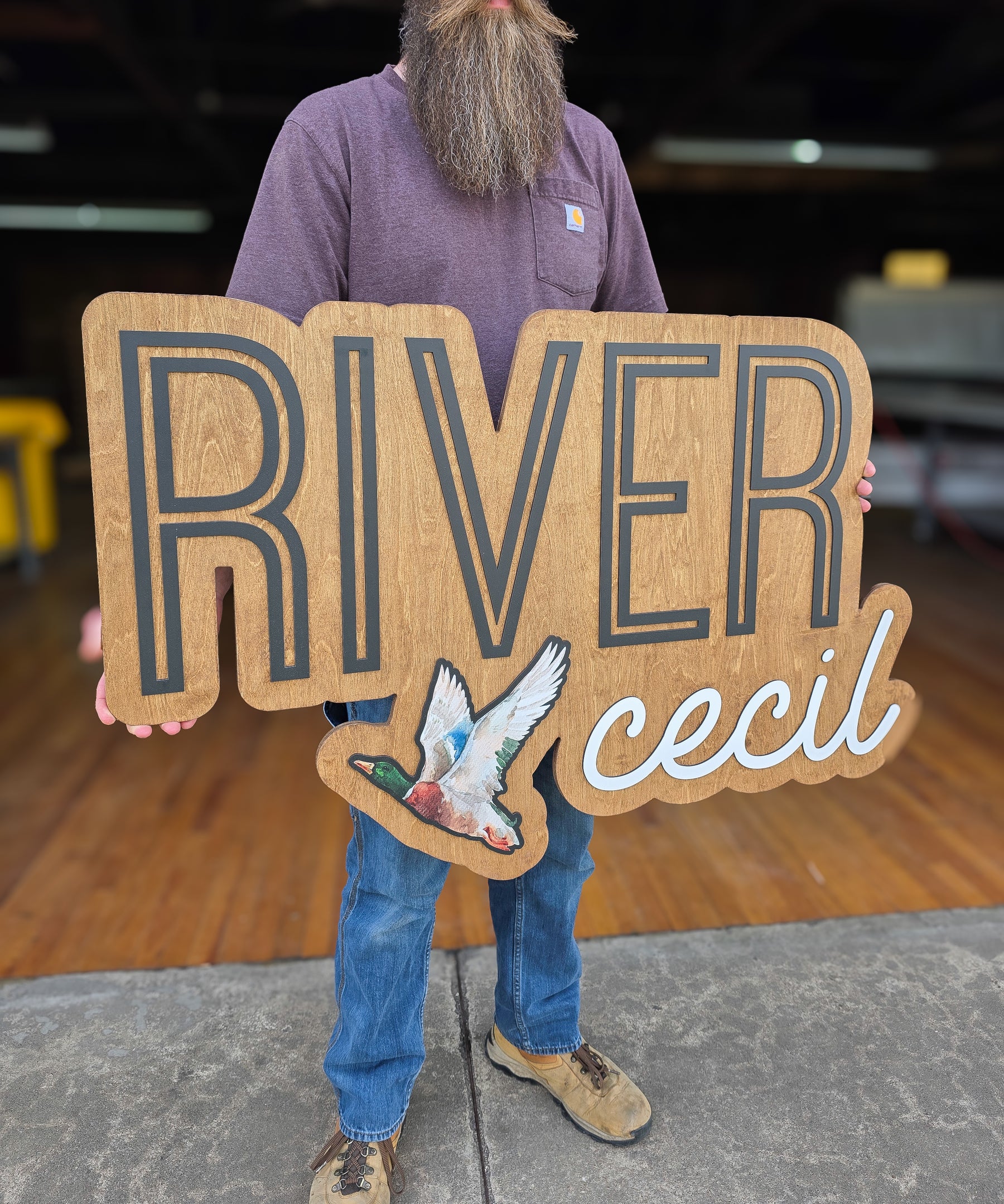 The Sawyer Duck Layered Name Sign