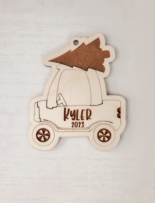 Engraved Cozy Coupe or Cozy Truck Ornament