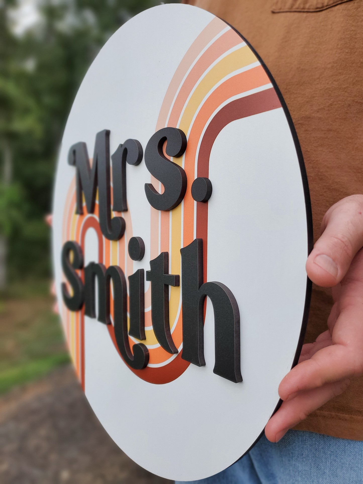 Retro Super Graphic Printed Name Sign