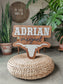 Rustic Western Bull Horn Custom Name Sign