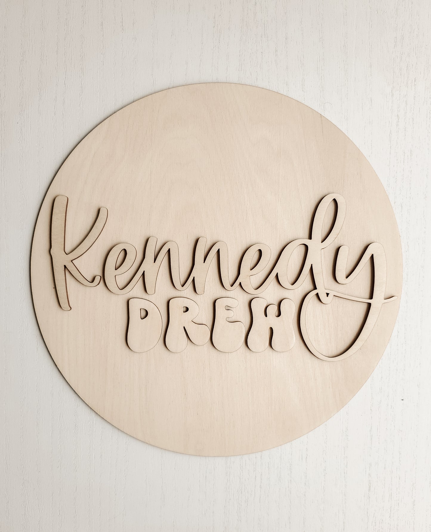 DIY Basic Custom Round Name Sign