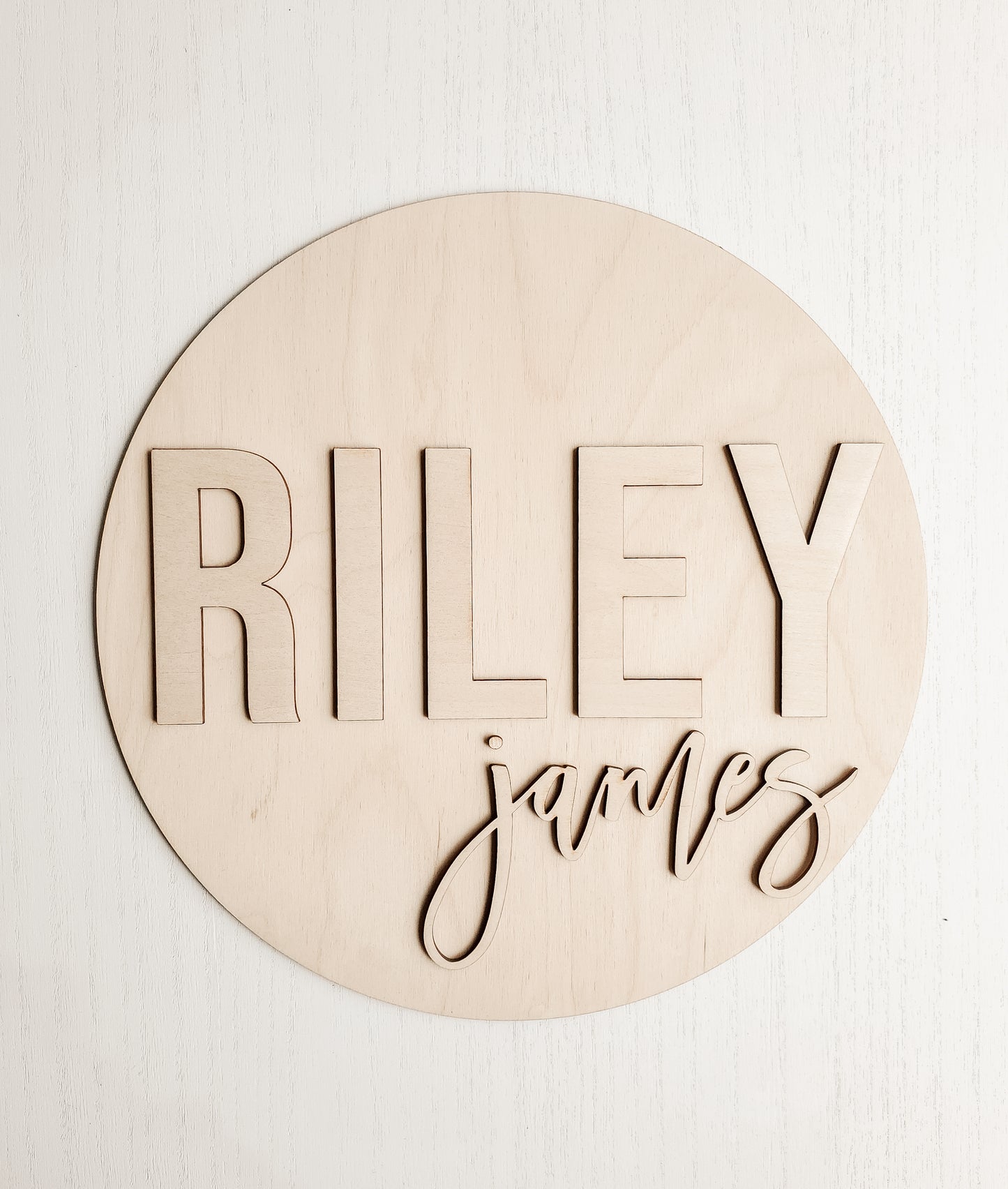 DIY Basic Custom Round Name Sign